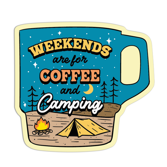 Coffee Camping Stickers