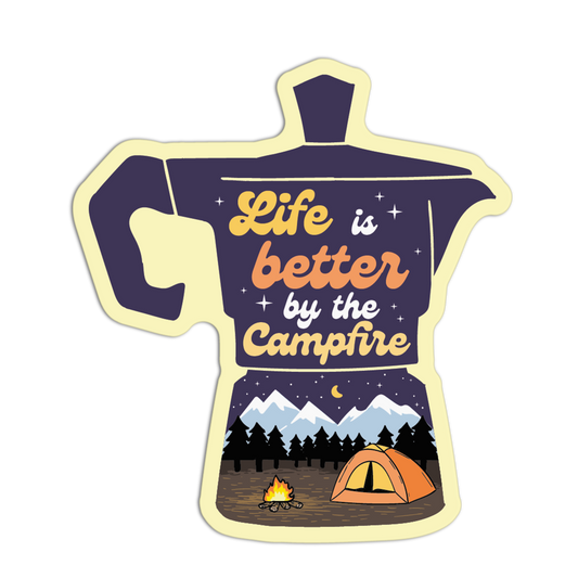 Coffee Camping Stickers