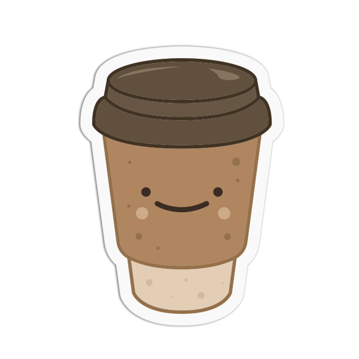 Smiling To Go Coffee Sticker