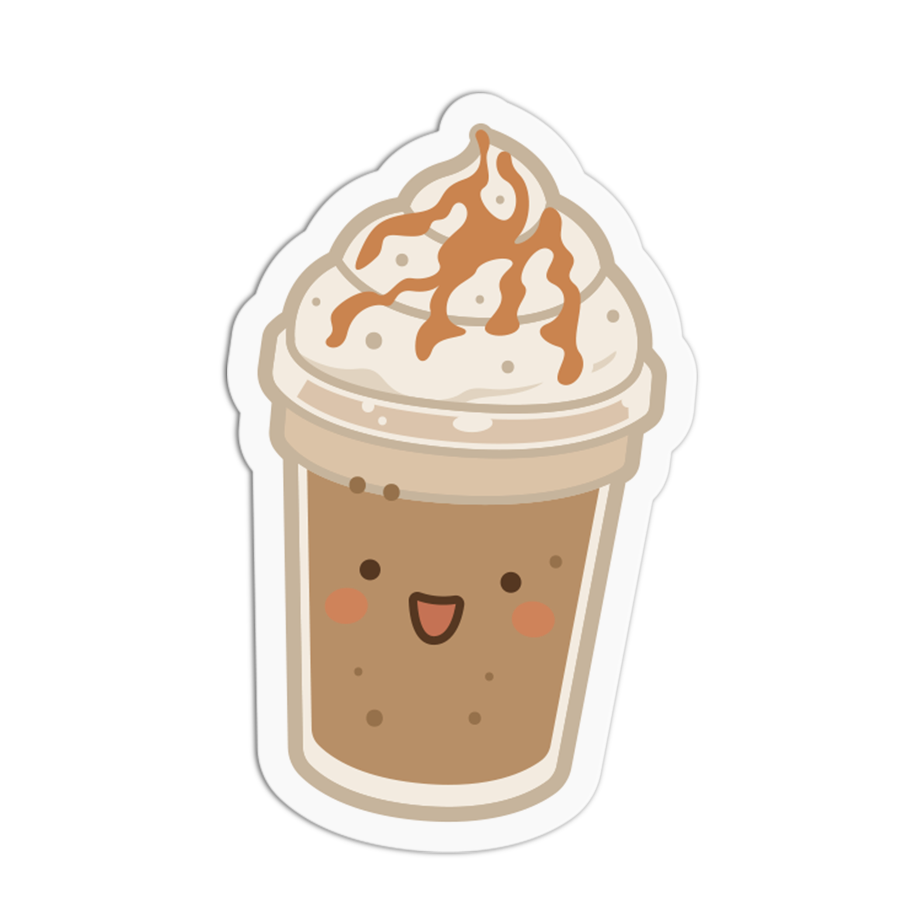Caramel Drizzle Frappe Coffee Sticker – The Stkr Store