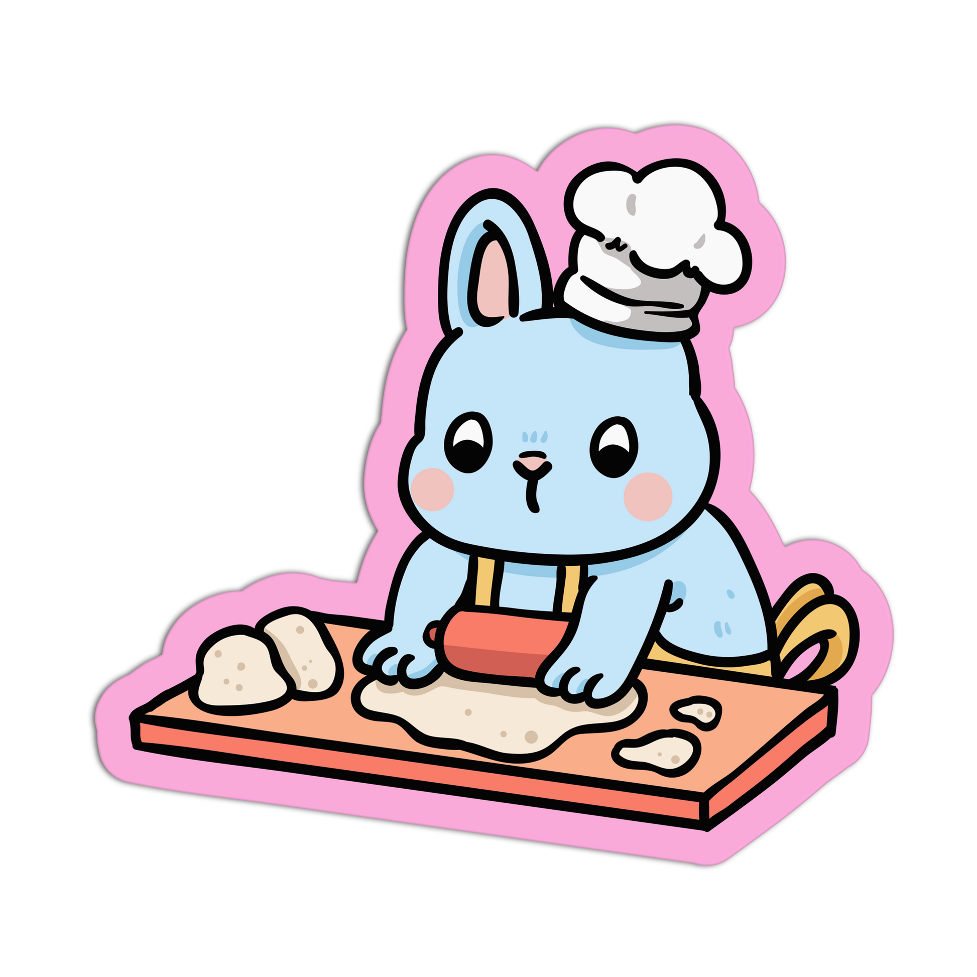 Rolling Pin Bunny - Coquette Baking Stickers - The Stkr Store