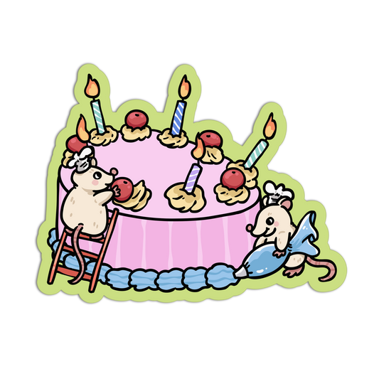 Cake Decorating Mice - Coquette Baking Stickers