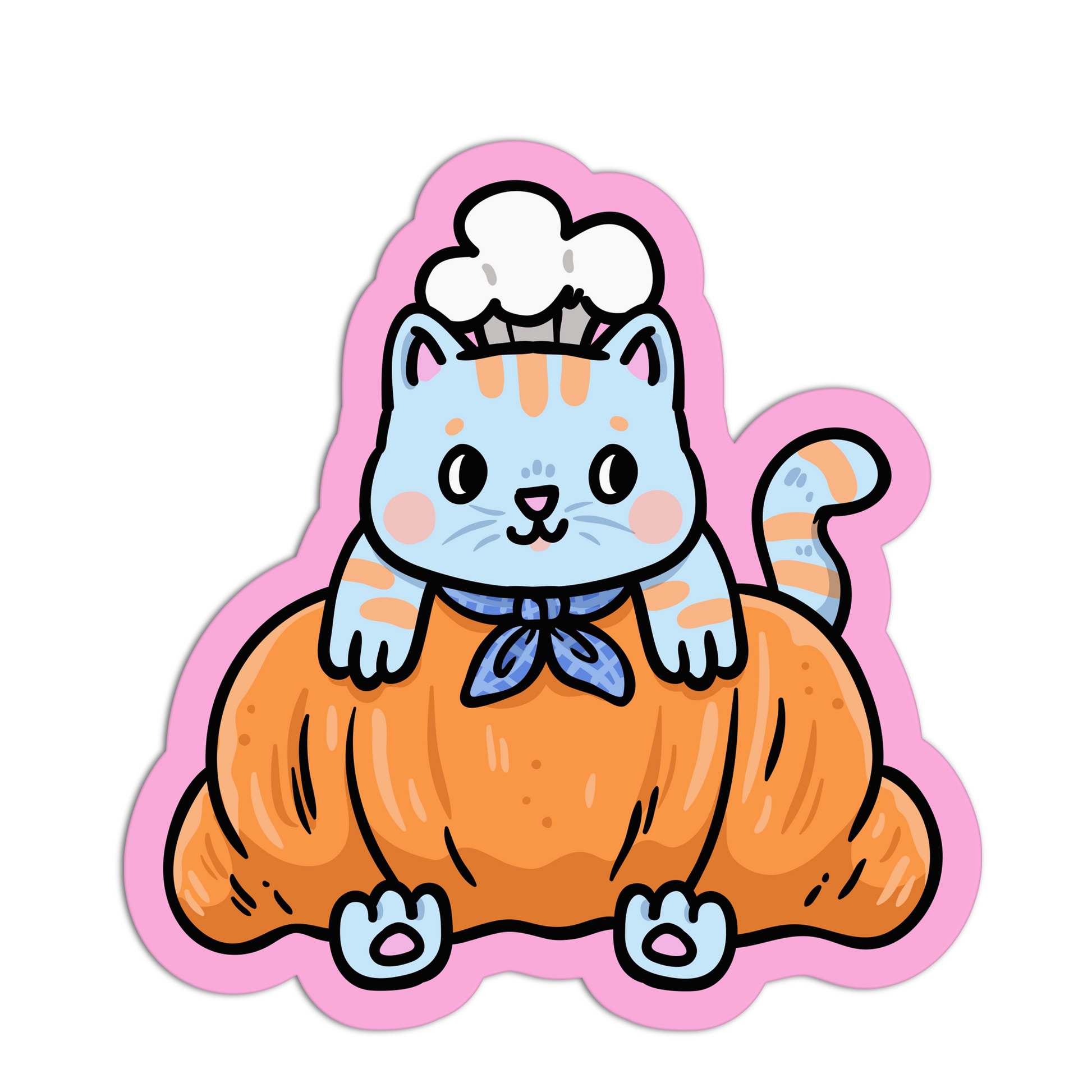 Croissant Cat - Coquette Baking Stickers - The Stkr Store