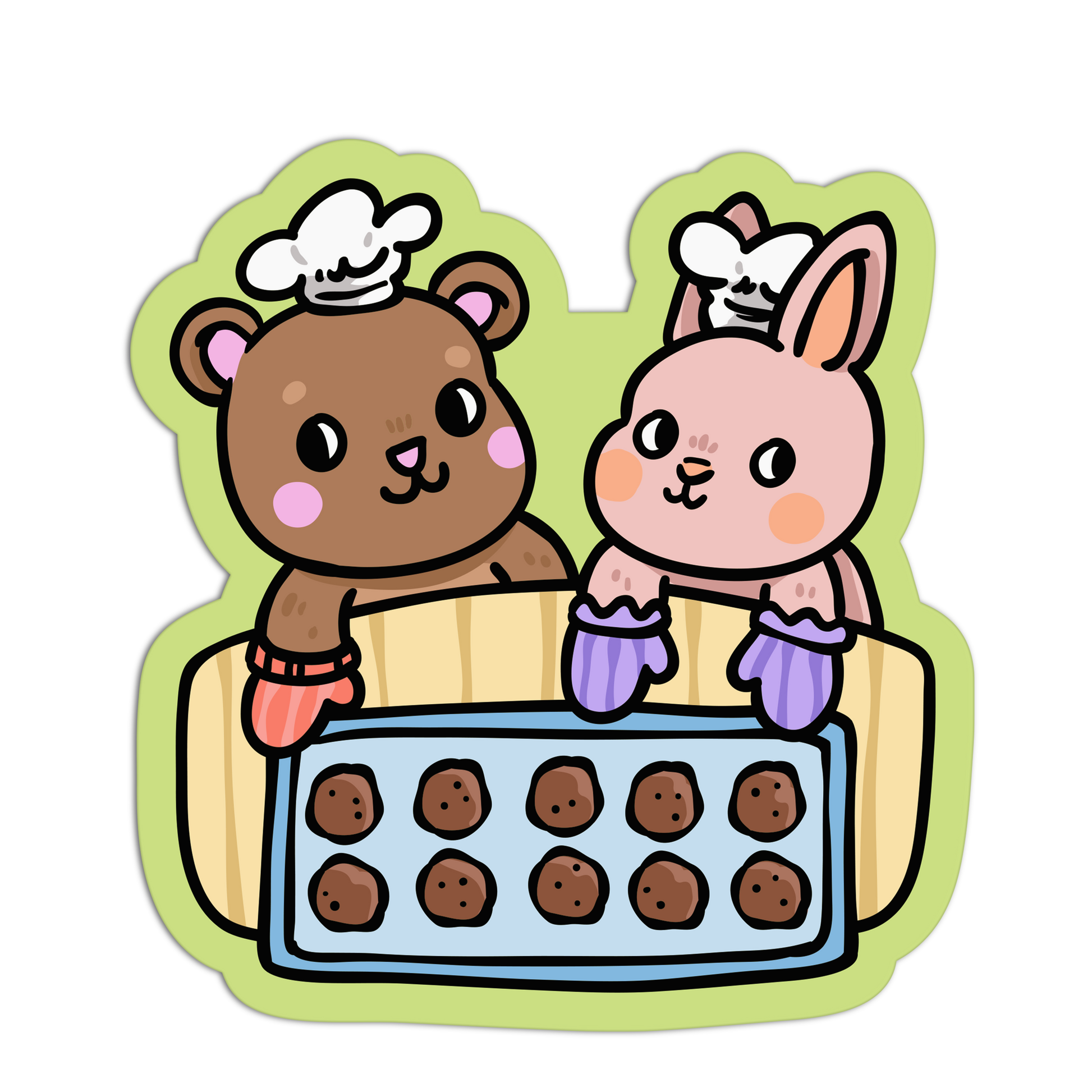 Cookie Bakers Duo - Coquette Baking Stickers - The Stkr Store