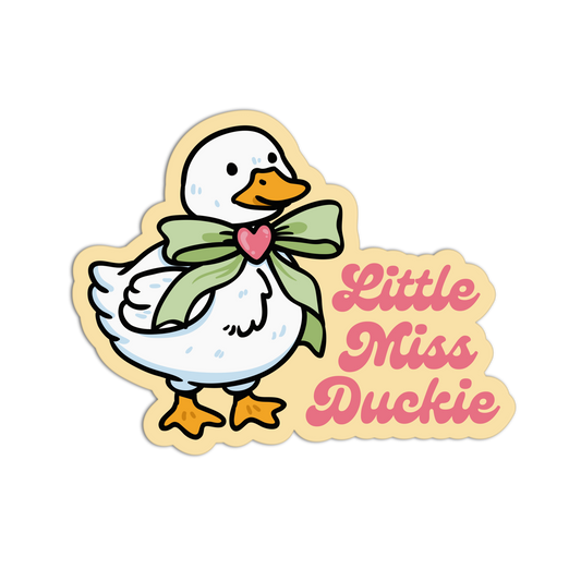 Little Miss Duckie - Coquette Duck Sticker