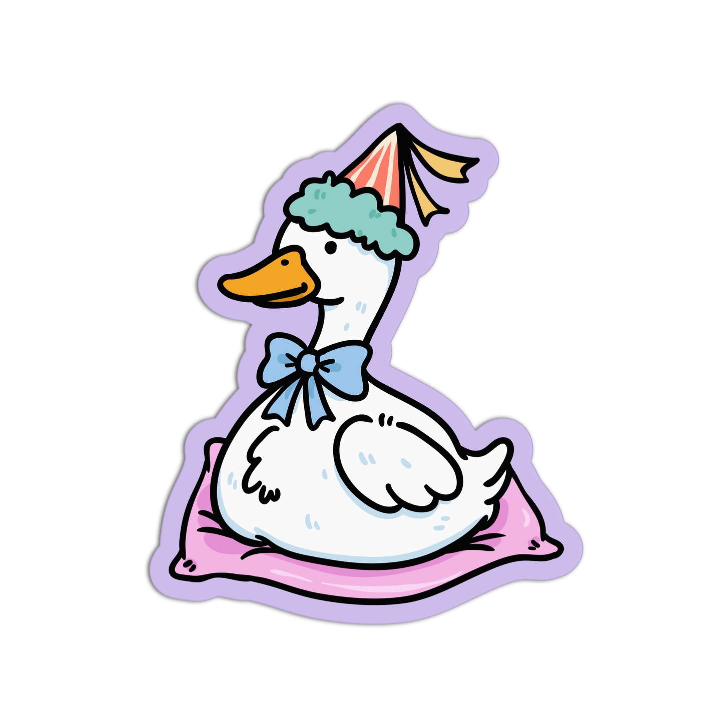 Regal Party Duckie - Coquette Duck Sticker