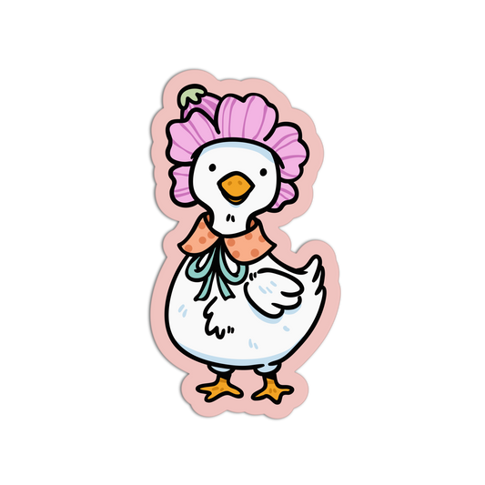 Flower Girl Bonnet - Coquette Duck Sticker