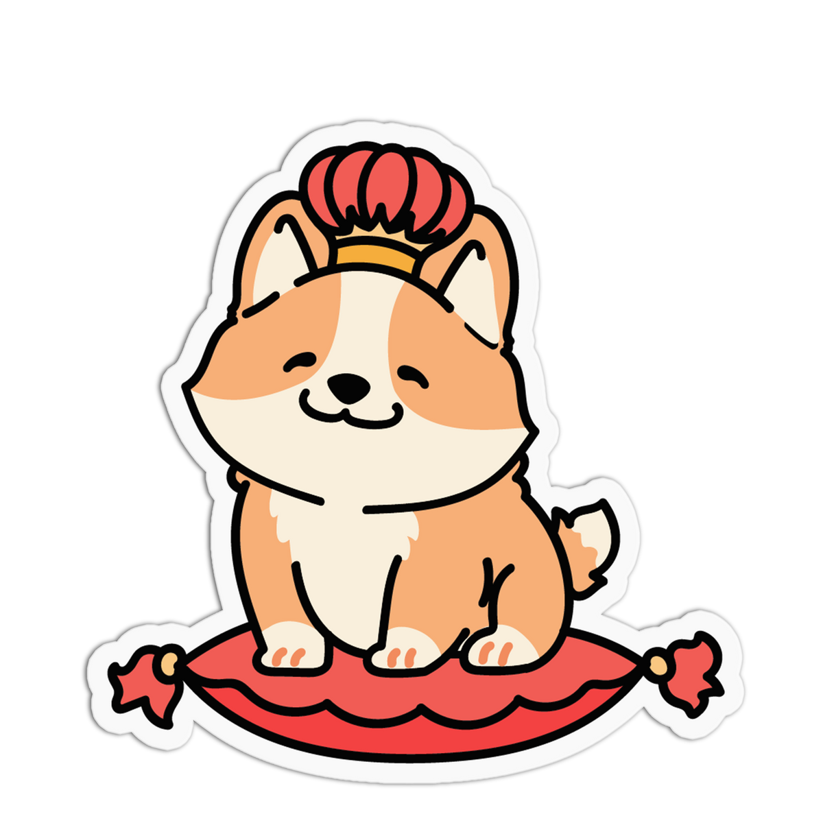 Royal Crown Corgi Sticker