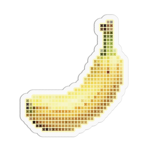 Sweet Yellow Banana Cross Stitch Fruit Sticker