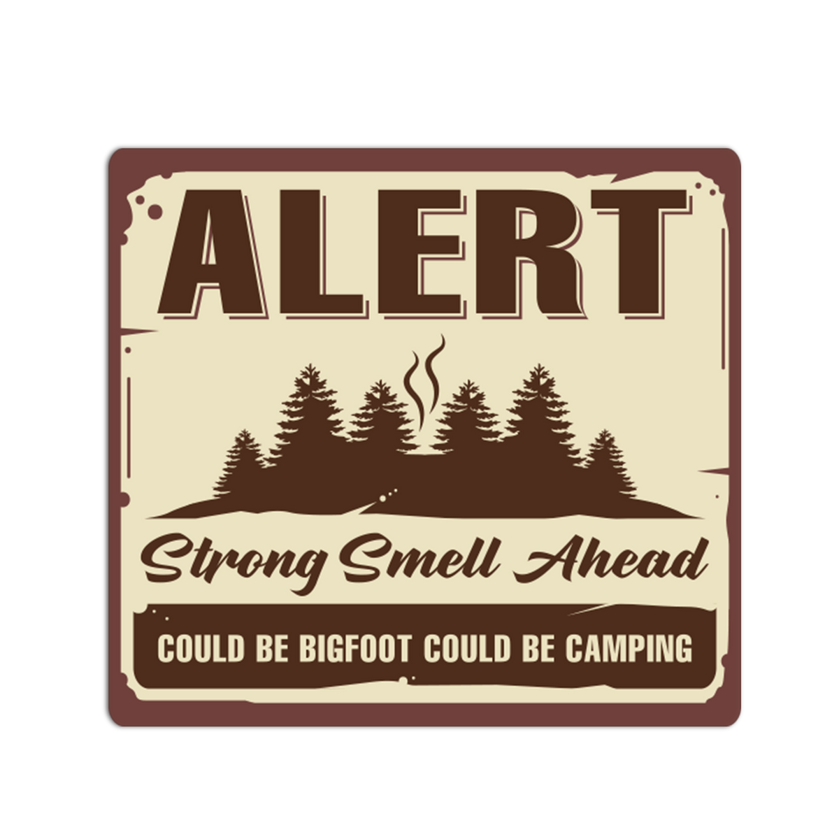 Sasquatch Musk Alert - Cryptid Signage Sticker – The Stkr Store