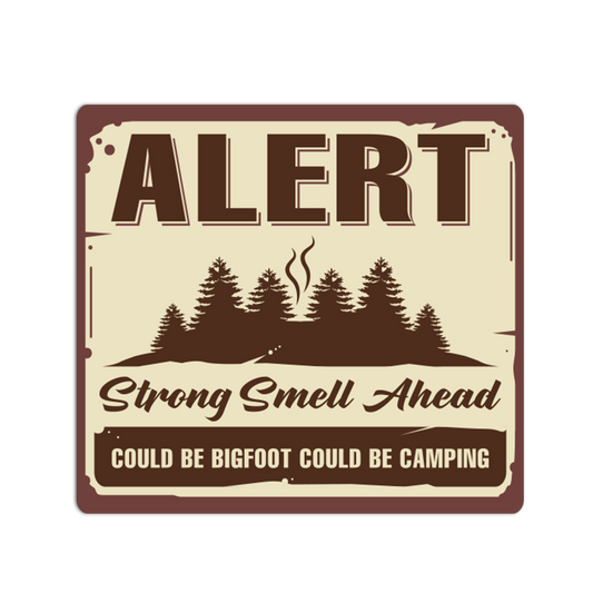 Sasquatch Musk Alert - Cryptid Signage Sticker - The Stkr Store
