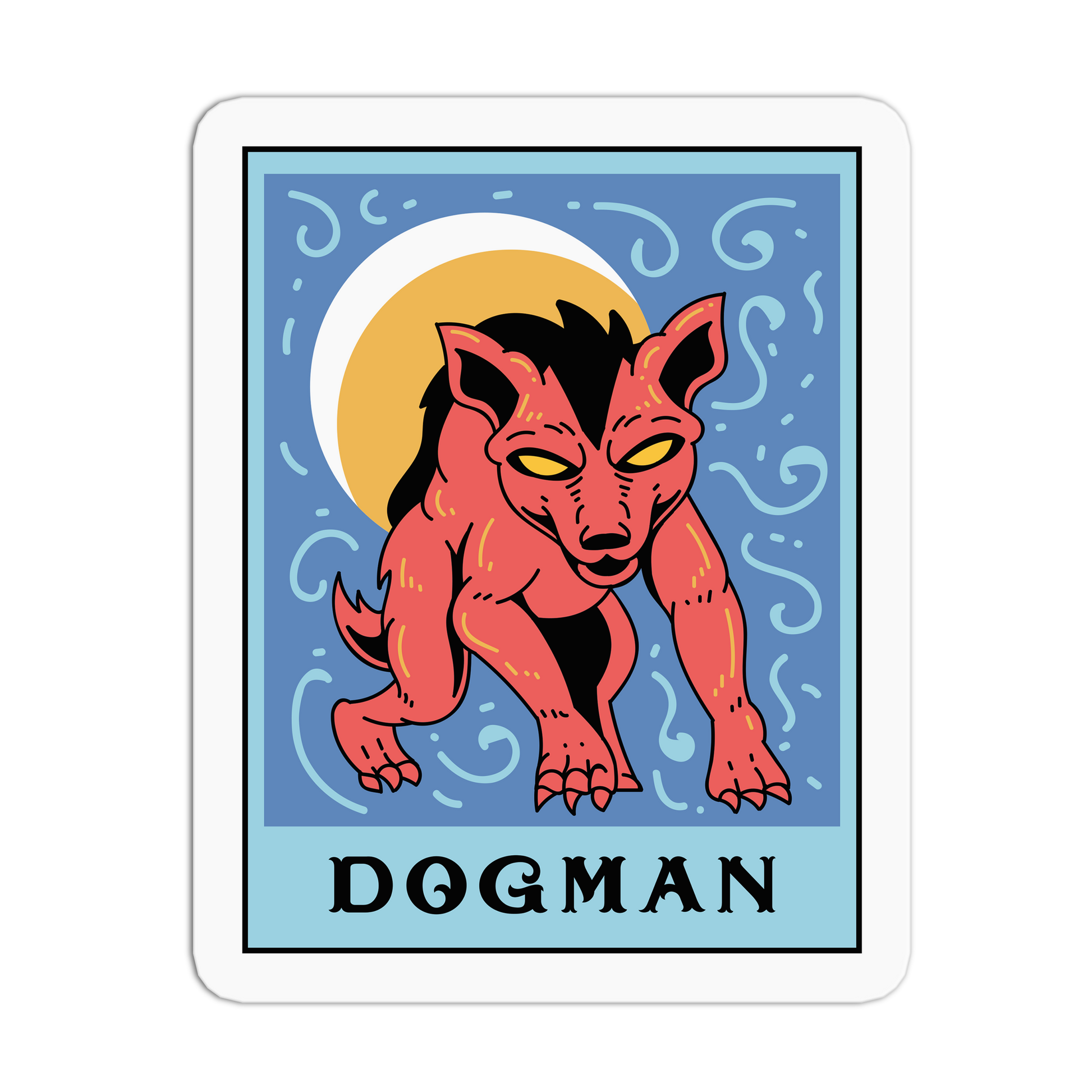 Dogman - Cryptid Tarot Stickers - The Stkr Store