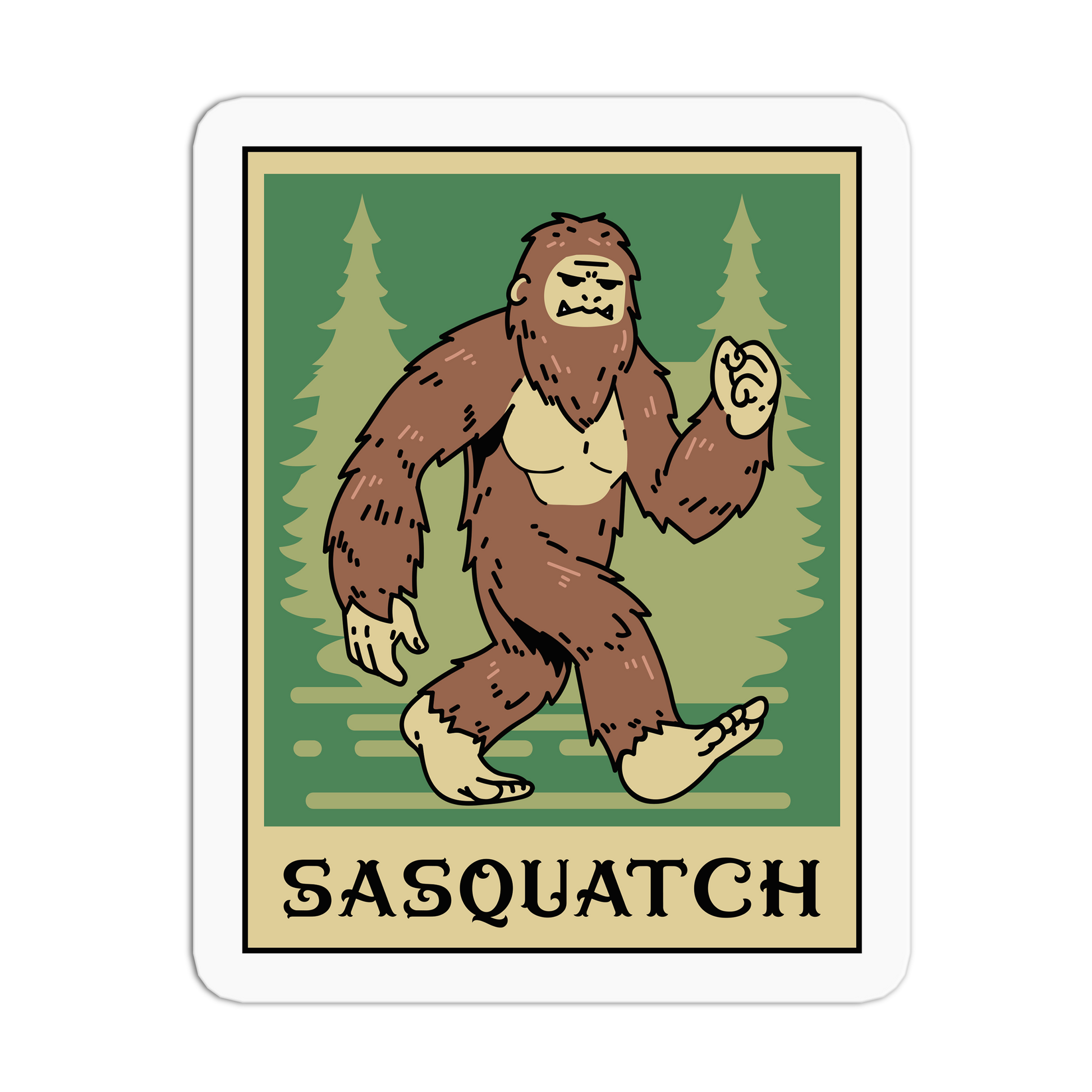 Sasquatch - Cryptid Tarot Stickers - The Stkr Store