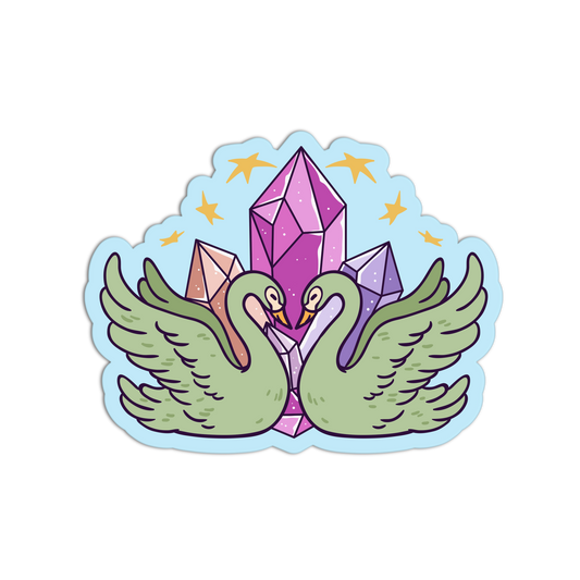 Graceful Swans - Crystal Energy Sticker