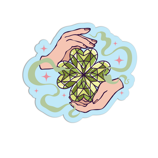 Crystal Clover - Crystal Energy Sticker