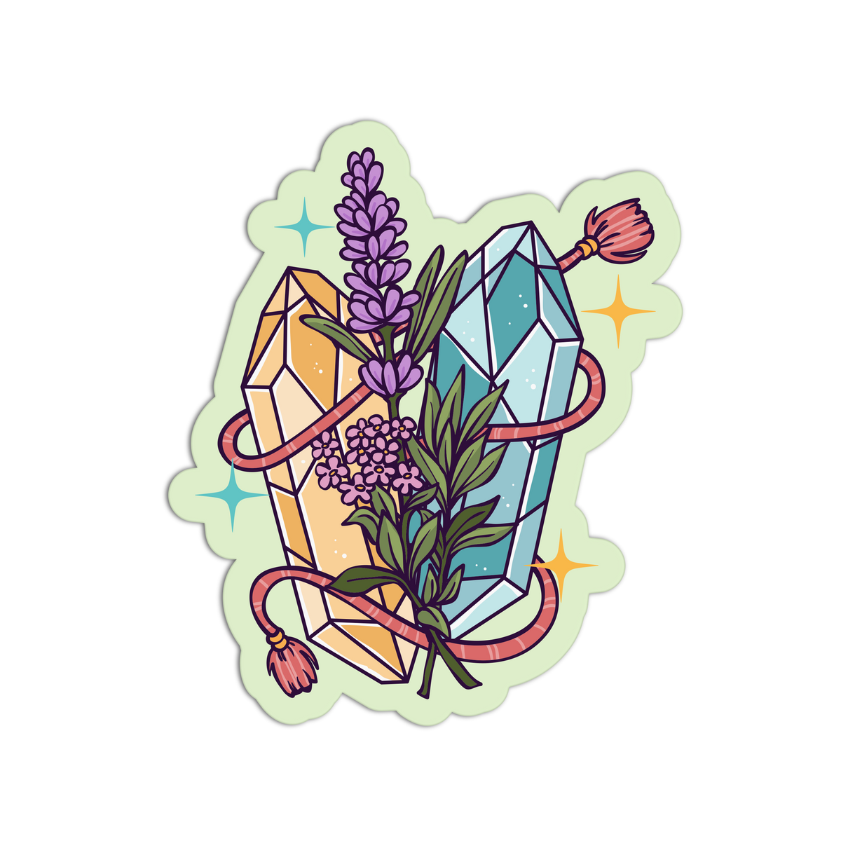 Lavender Pillars - Crystal Energy Sticker