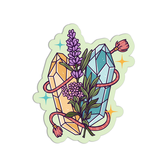 Lavender Pillars - Crystal Energy Sticker