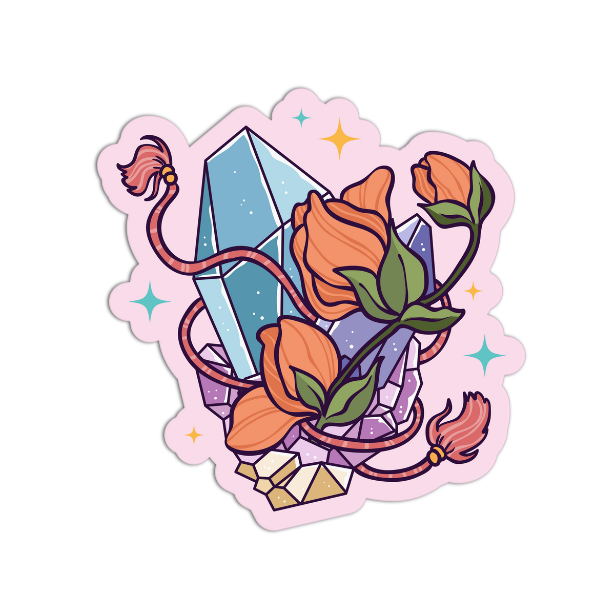 Blooming Quartz - Crystal Energy Sticker
