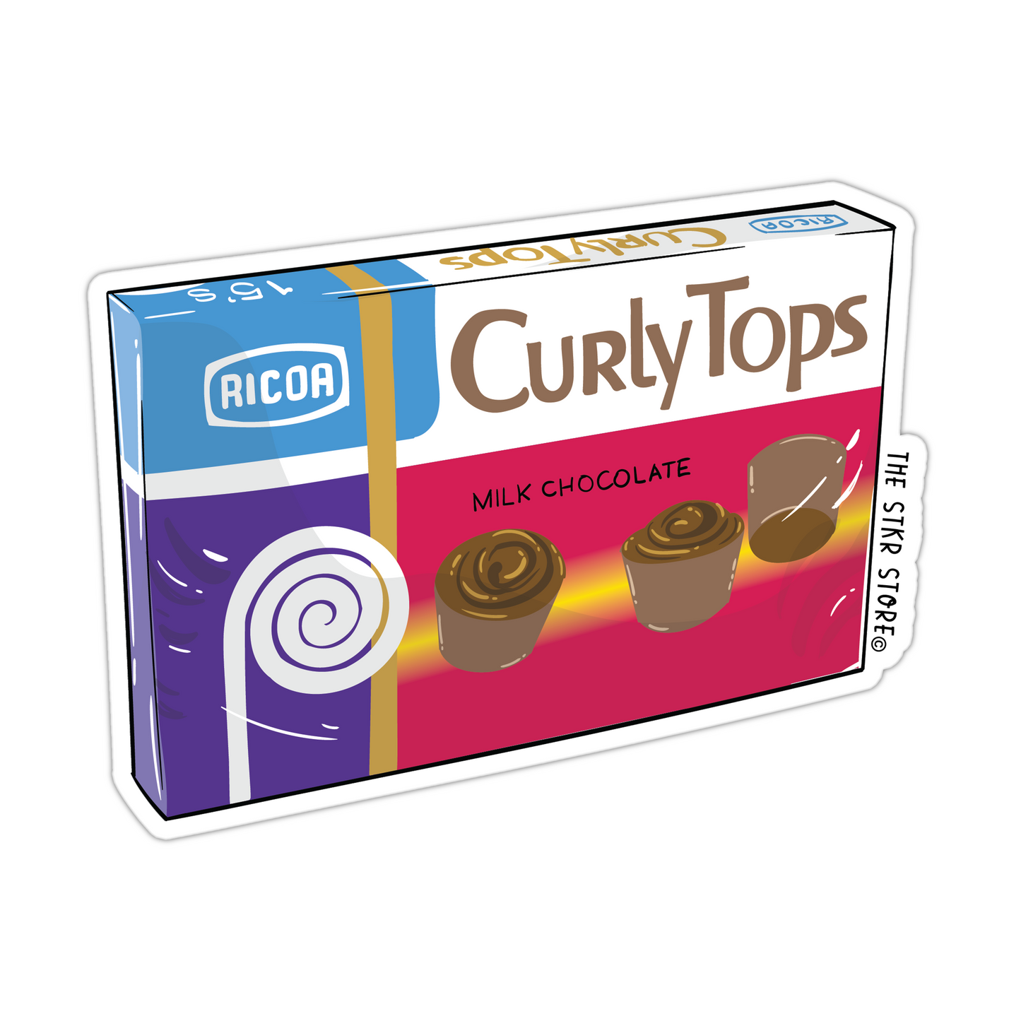 Curly Tops Filipino Snacks Sticker