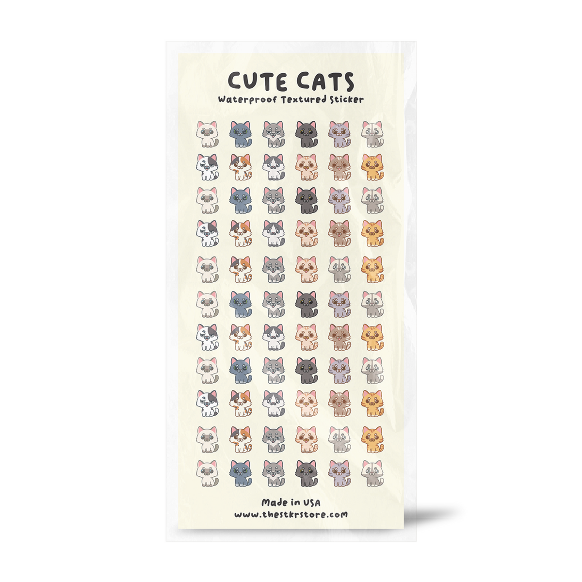 Cute Cats Sticker Sheet