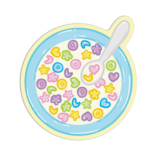 Lucky Charms Style Cereal Bowl - Cute Cereals Stickers - The Stkr Store