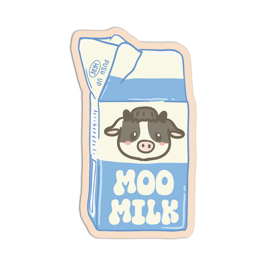 Moo Milk - Cute Cereals Stickers - The Stkr Store