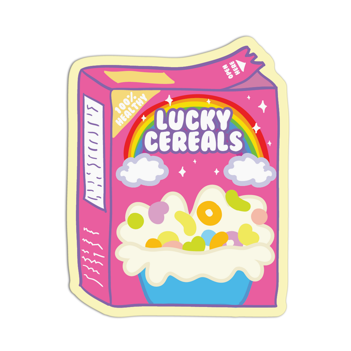 Lucky Cereals Box - Cute Cereals Stickers - The Stkr Store