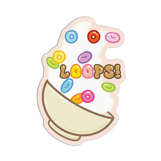 Loops! Cereal Bowl - Cute Cereals Stickers - The Stkr Store