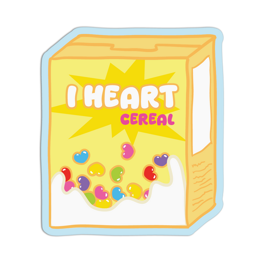 I Heart Cereal Box - Cute Cereals Stickers - The Stkr Store