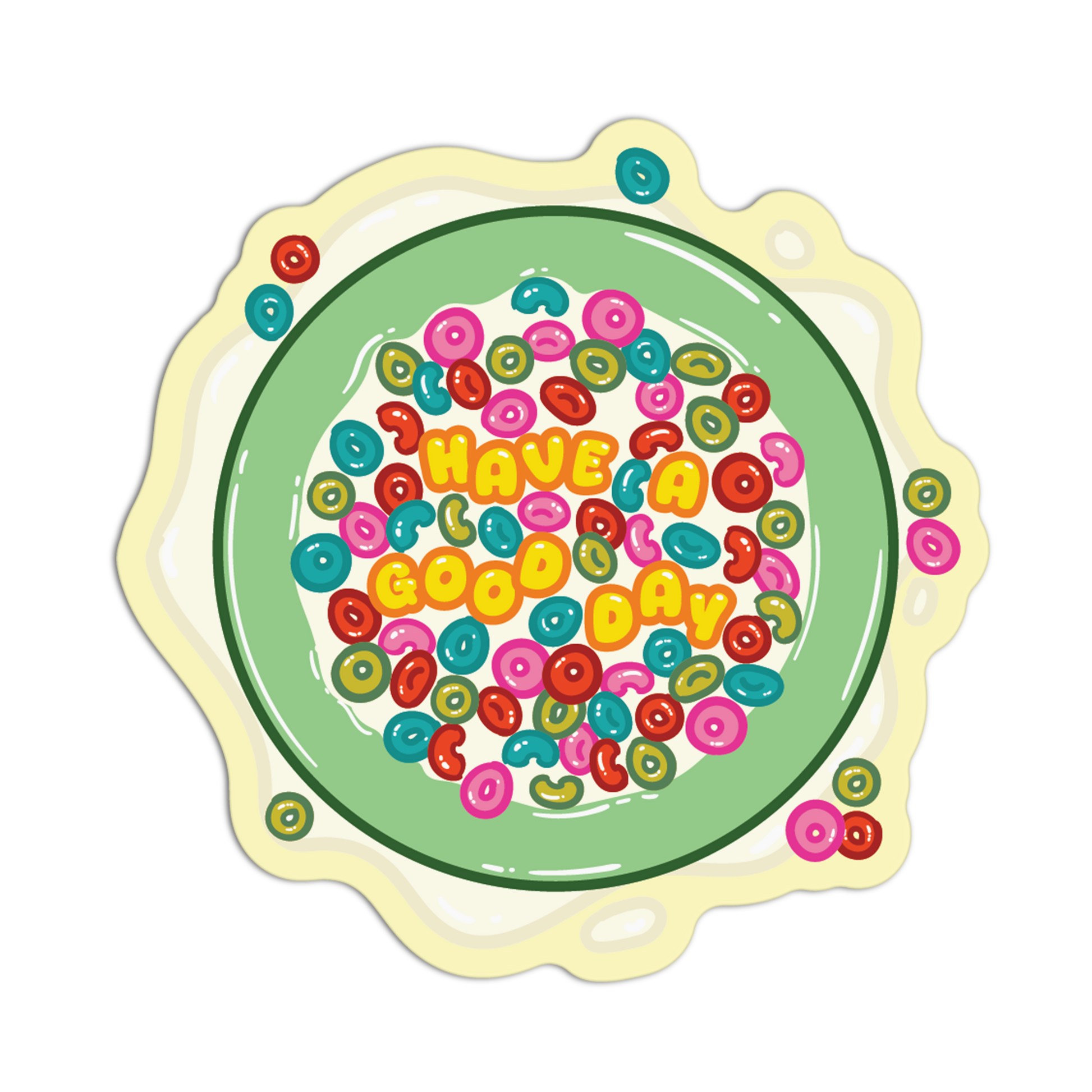 Have A Good Day Cereal Bowl - Cute Cereals Stickers - The Stkr Store
