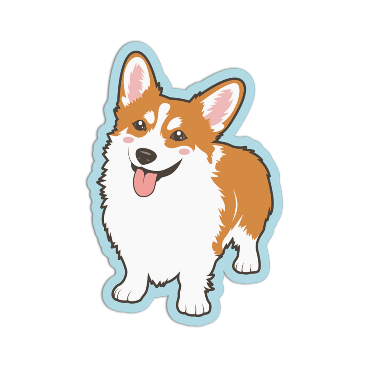Fluffy Corgi Cute Dog Sticker