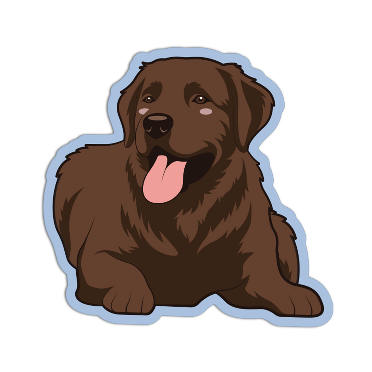 Chocolate Lab Cute Dog Sticker