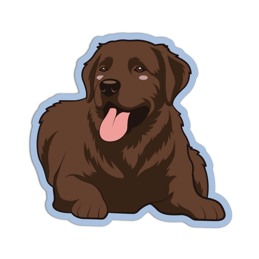 Chocolate Lab Cute Dog Sticker