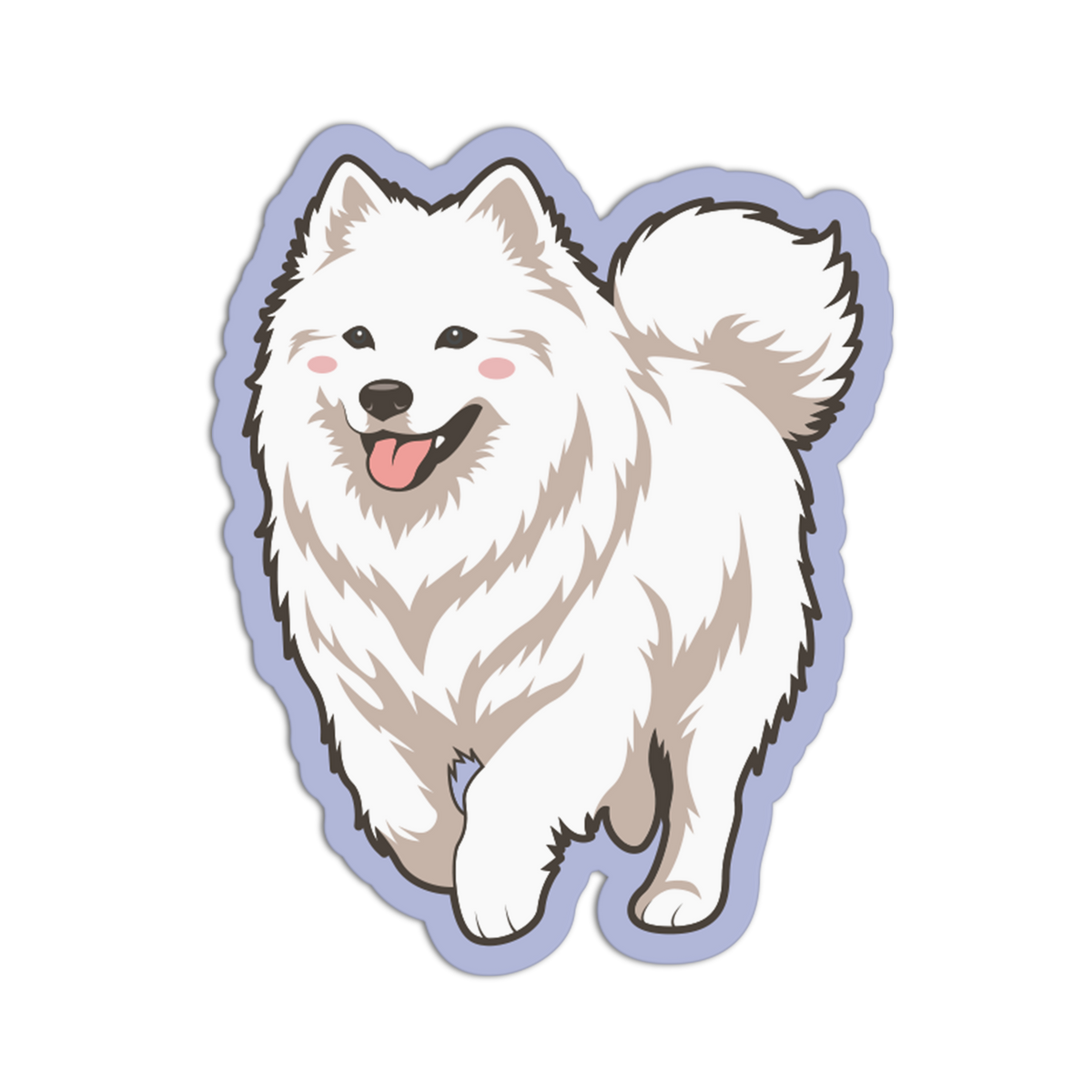 Fluffy Samoyed Cute Dog Sticker