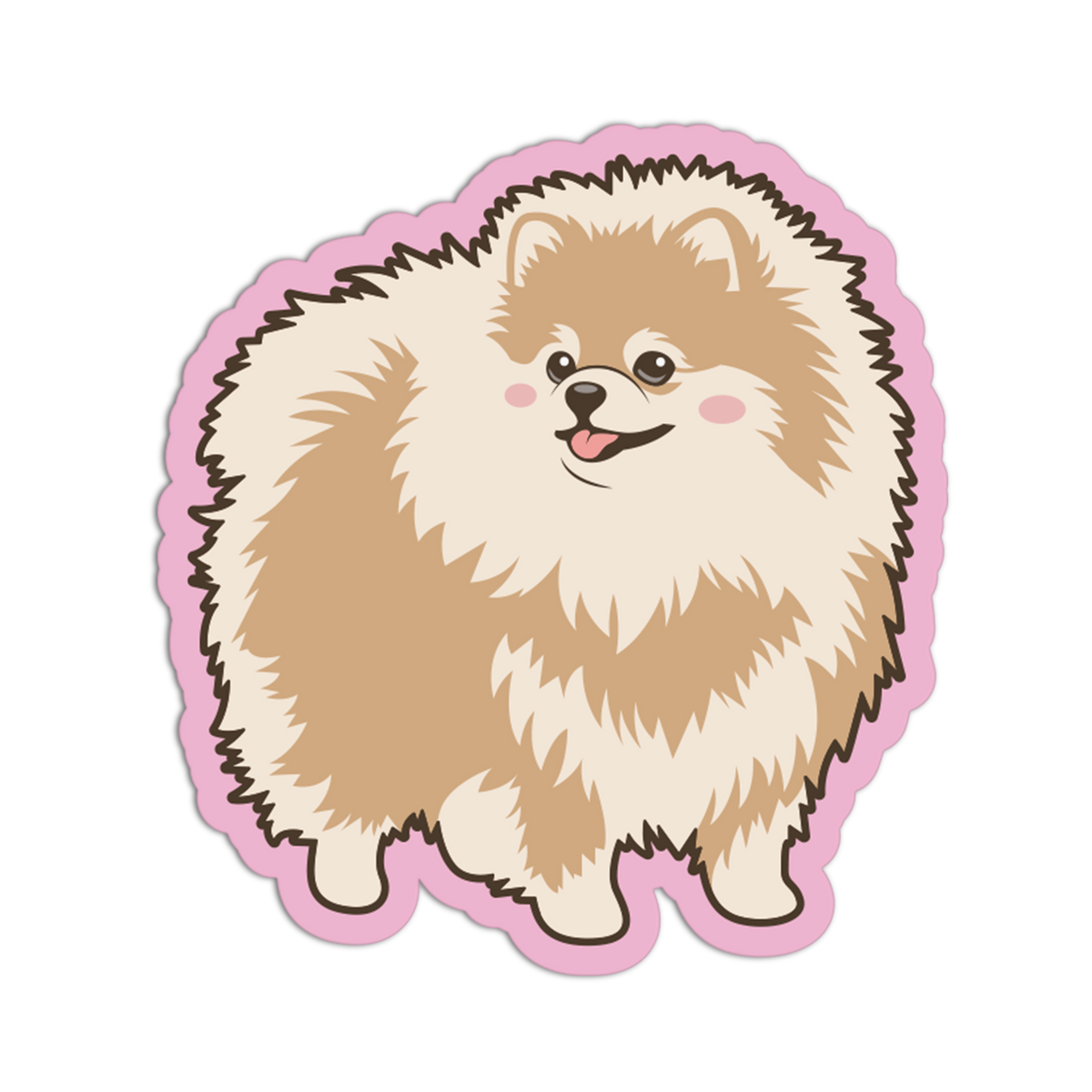 Fluffy Pomeranian Cute Dog Sticker