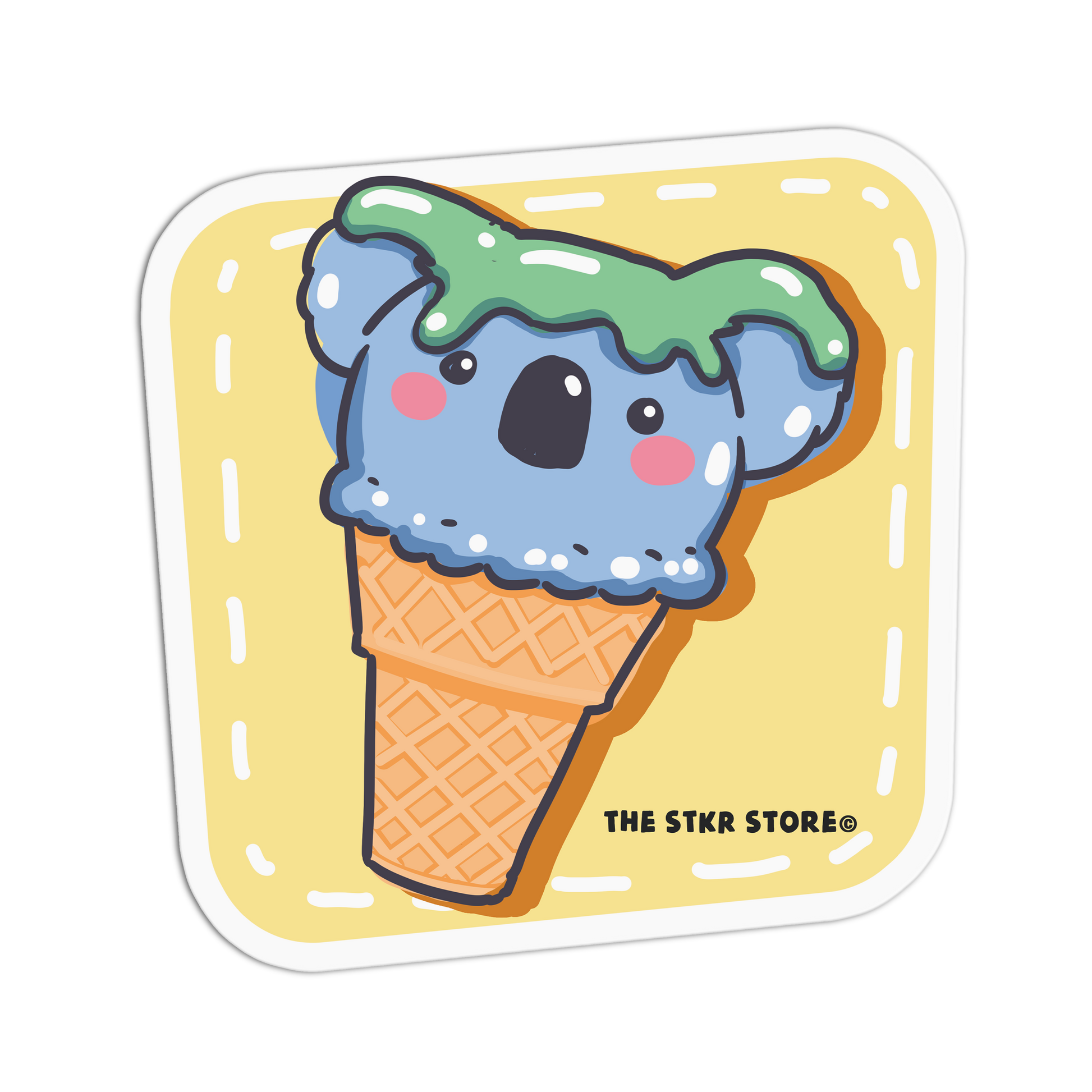 Koala Ice Cream Cone - Cute Dessert Sticker - The Stkr Store