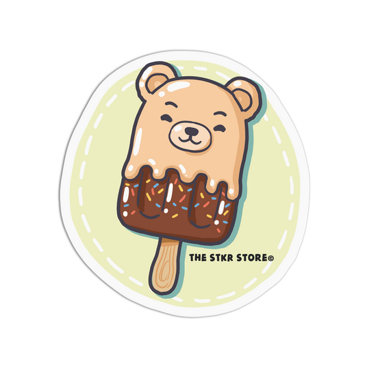 Bear Popsicle - Cute Dessert Sticker