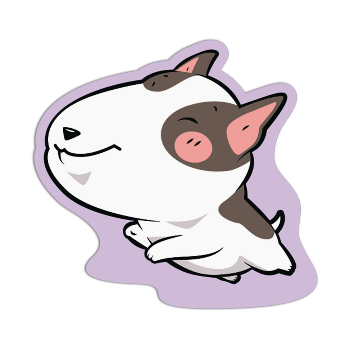 Joyful Bull Terrier Cute Dogs Sticker