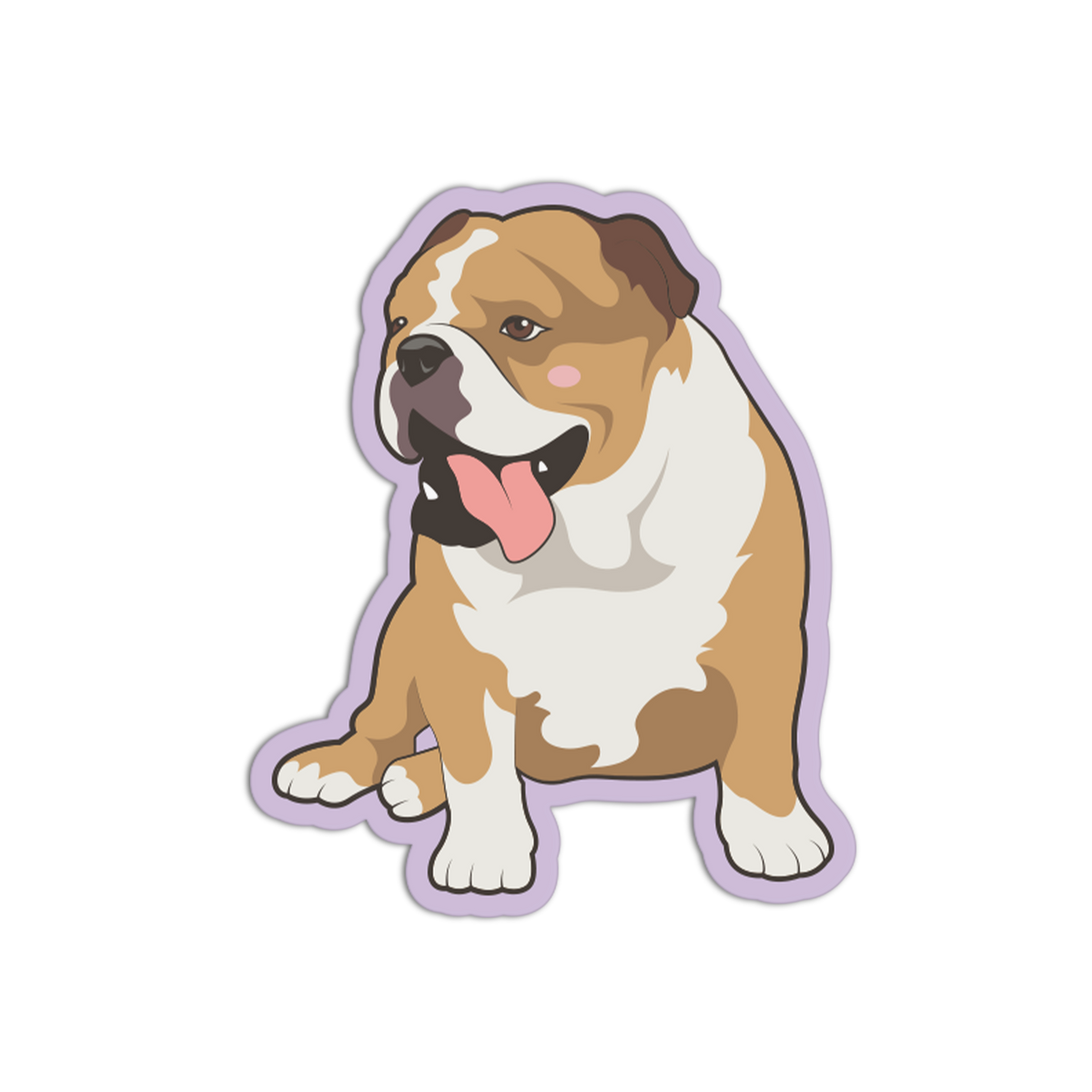 English Bulldog Cute Dog Sticker