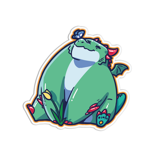 Green Cute Dwagons Stickers