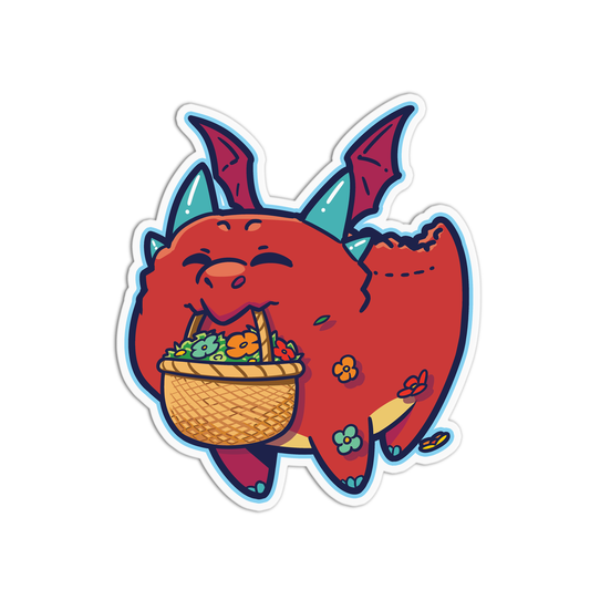 Red Cute Dwagons Stickers