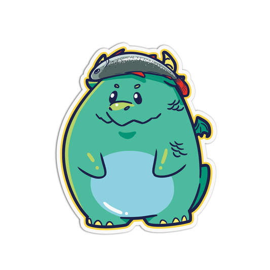 Green Cute Dwagons Stickers