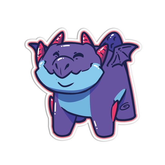 Purple Cute Dwagons Stickers