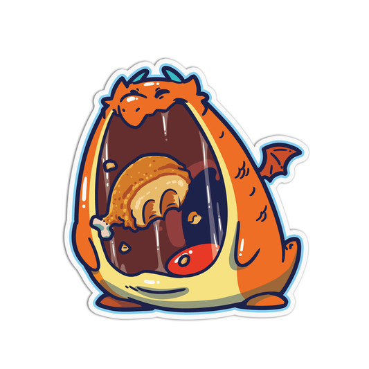 Orange Cute Dwagons Stickers