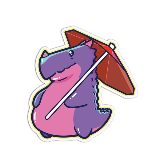 Purple Cute Dwagons Stickers