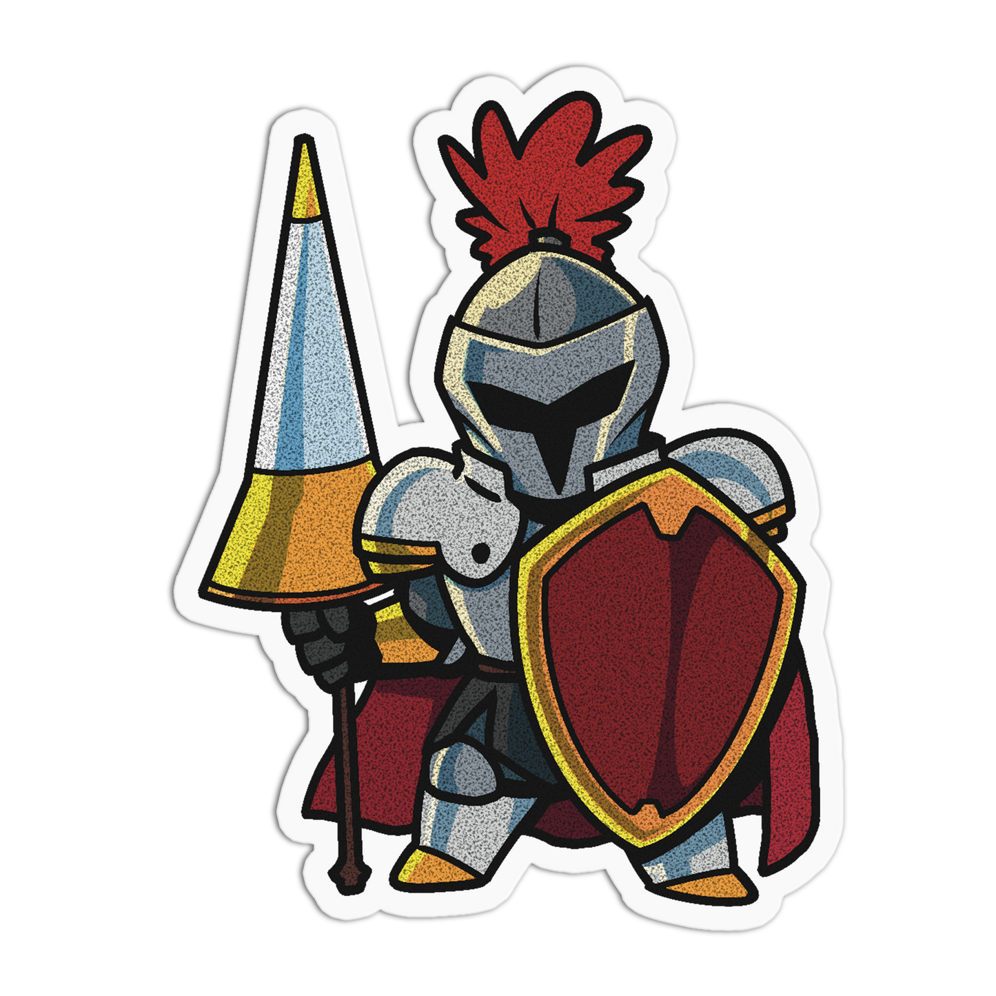 Tiny Lancer Cute Knights Sticker