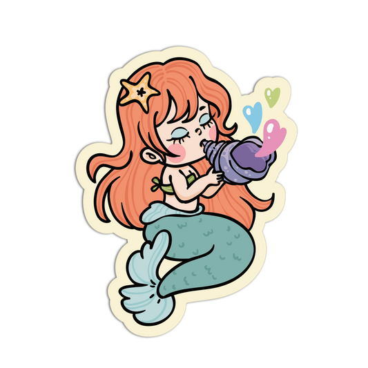 Conch Horn - Cute Mermaid Sticker
