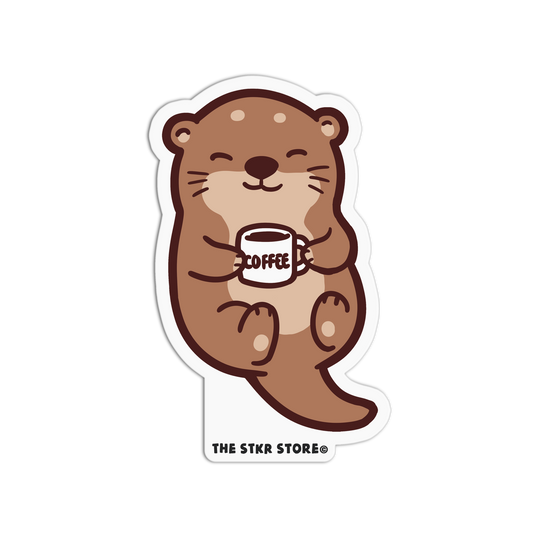 Little Bookworm Cute Otter Sticker - The Stkr Store