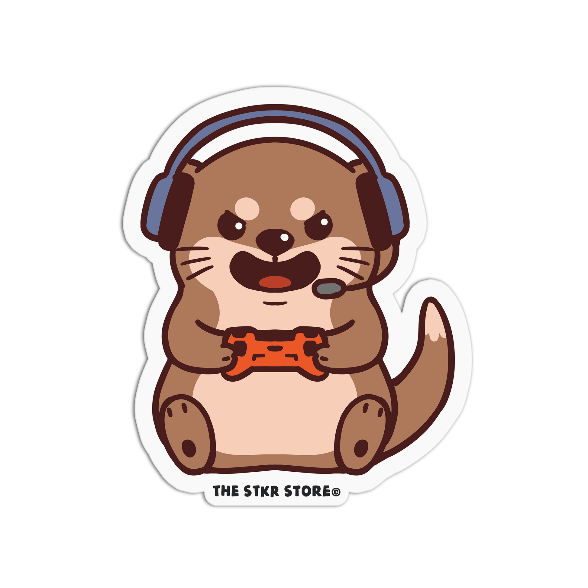 Pro Gamer Cute Otter Sticker - The Stkr Store