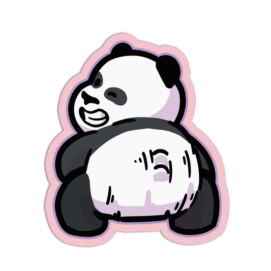 Panda Looking Back - Cute Pandas Stickers